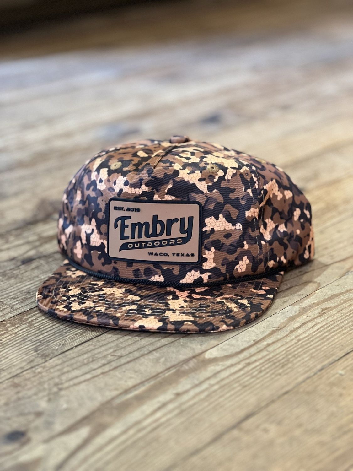 Brown Hex Camo Rope Retro Hat