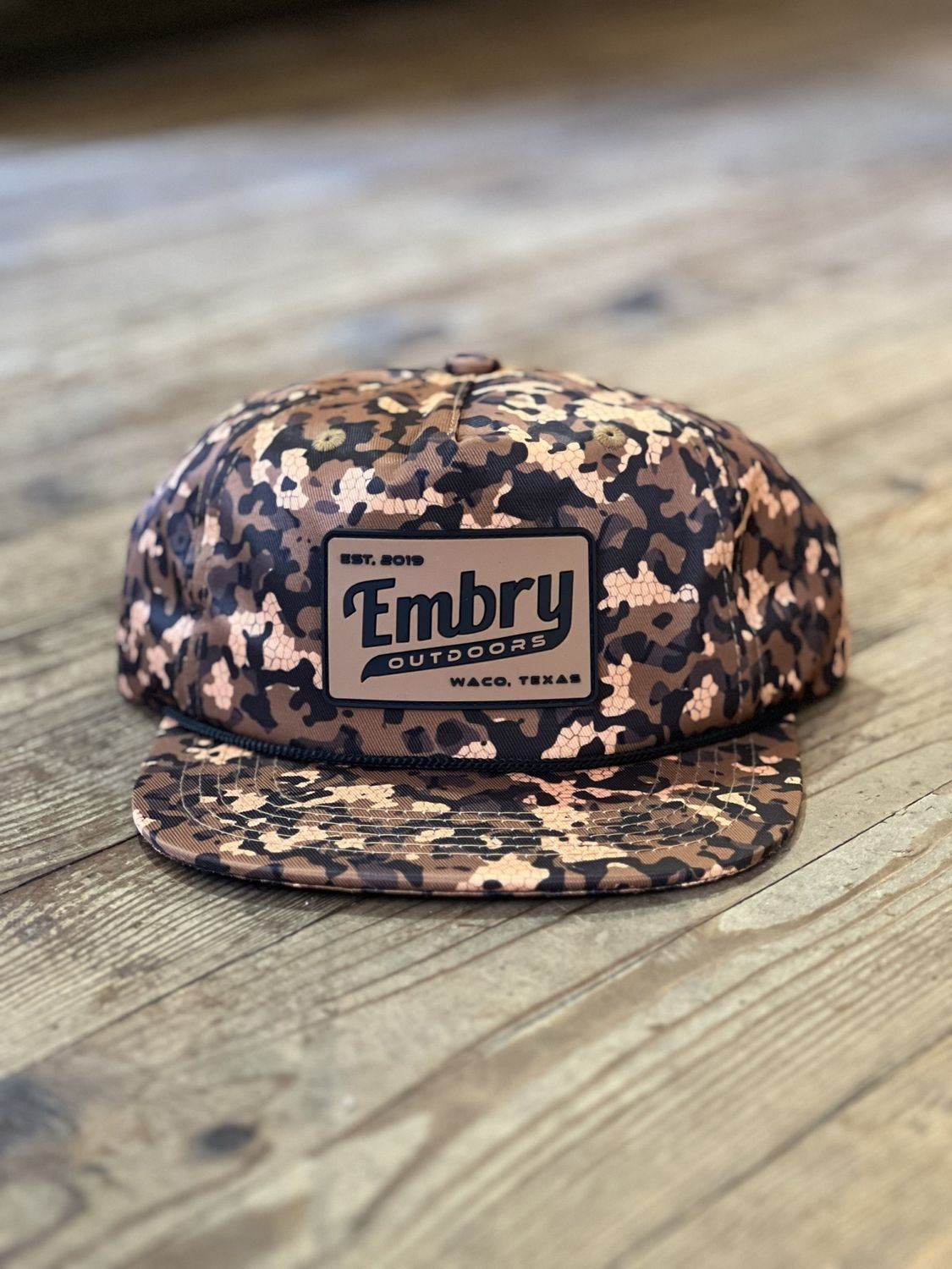 Brown Hex Camo Rope Retro Hat