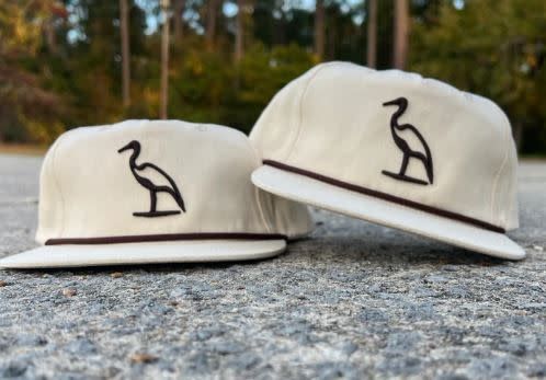 DM Heron Embroidered Cream Rope Hat