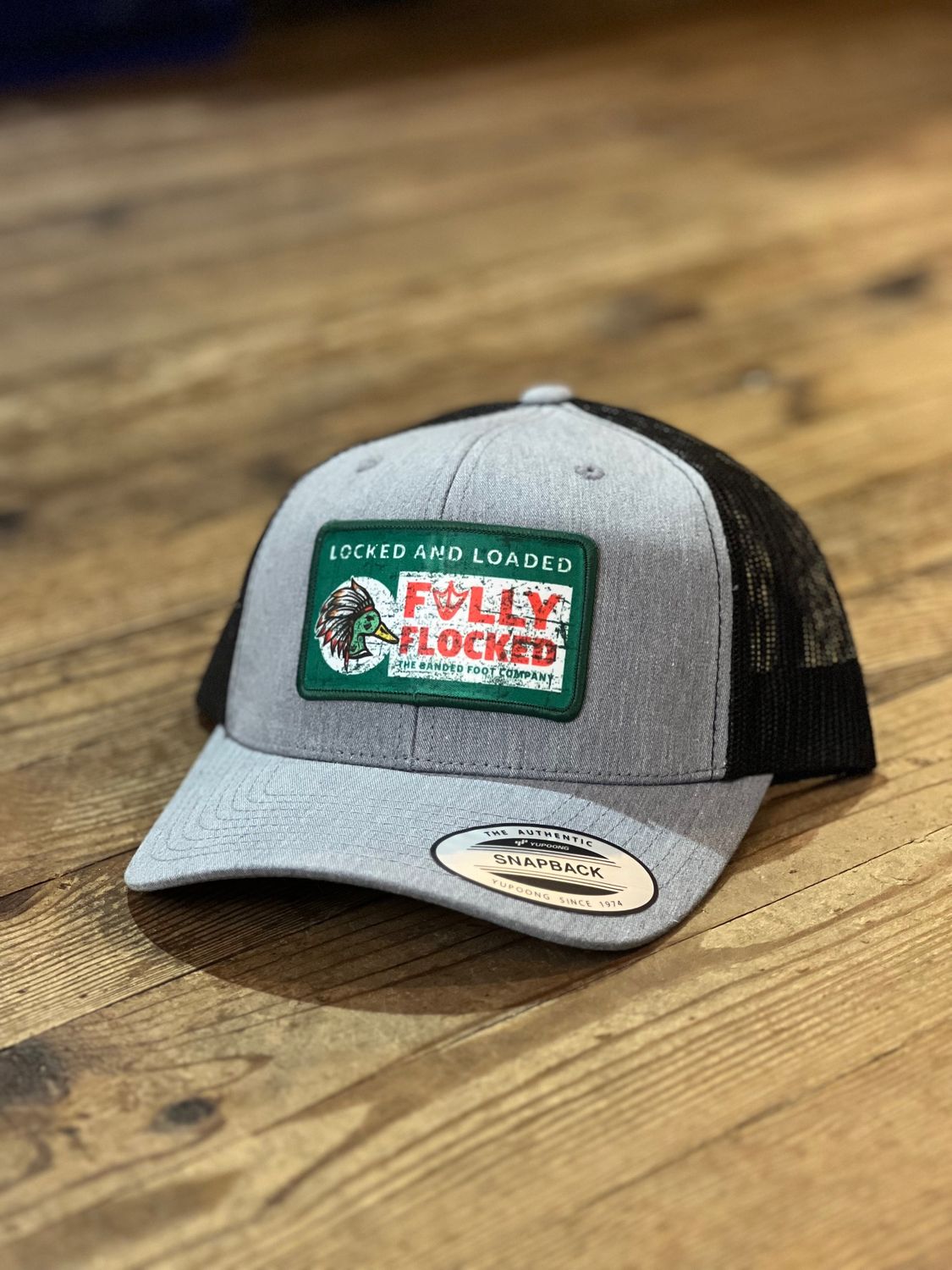 Fully Flocked Redman Patch Hat Heather/Black