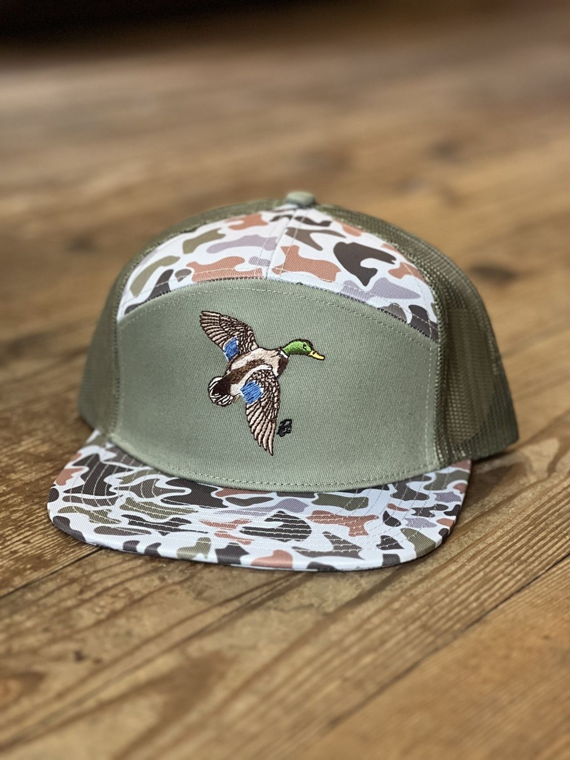 Flying Mallard Dusted Camo 7 Panel PGS Hat