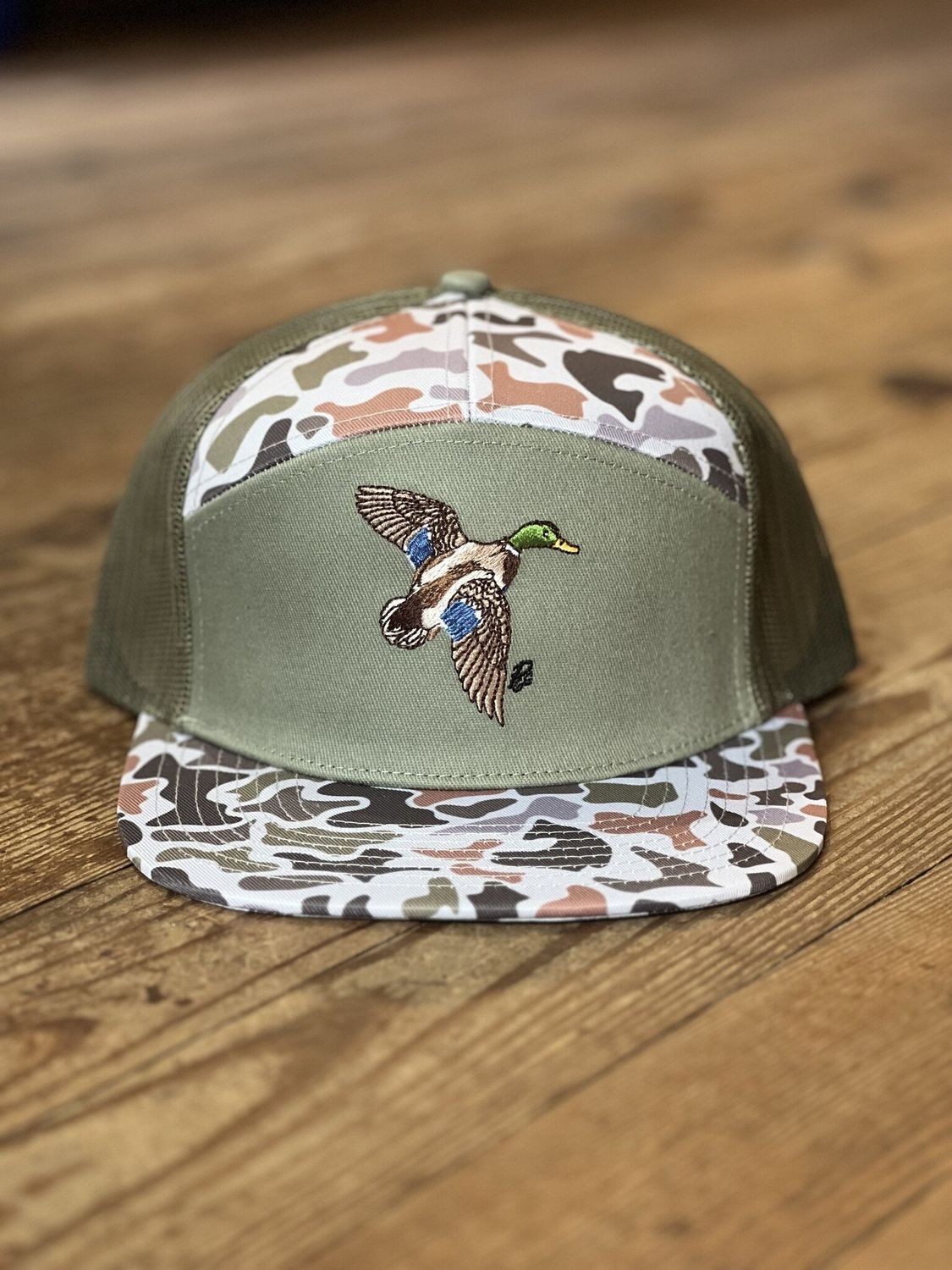 Flying Mallard Dusted Camo 7 Panel PGS Hat