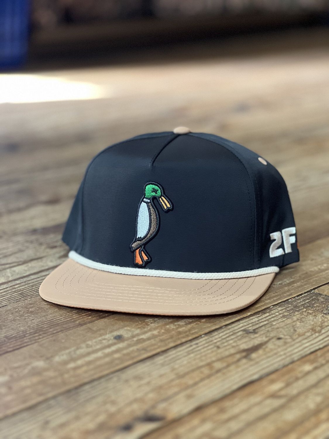 24.7Hunt Black/Tan Rope Hat