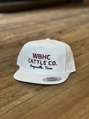 WB Cattleman Rope White Hat
