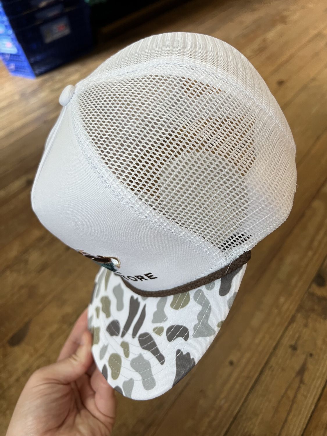 PGS Feather White Camo Rope Hat