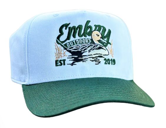 White/Green "Sprig" Trucker Hat
