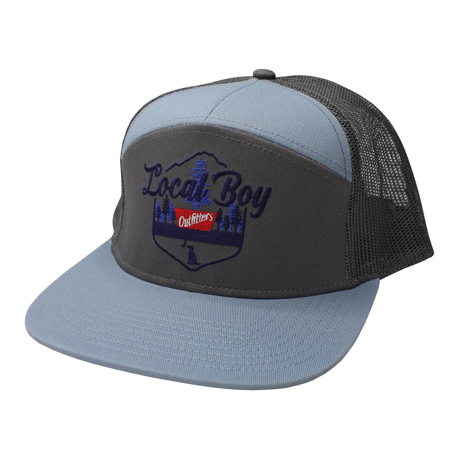 Local Boy Banquet 7 Panel Hat Light Grey/Grey