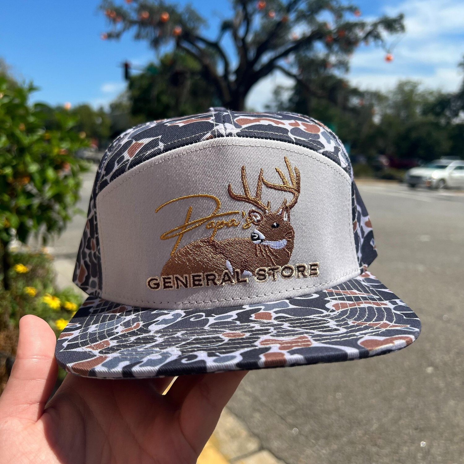 Bedded Buck Black OSC 7 Panel PGS Hat