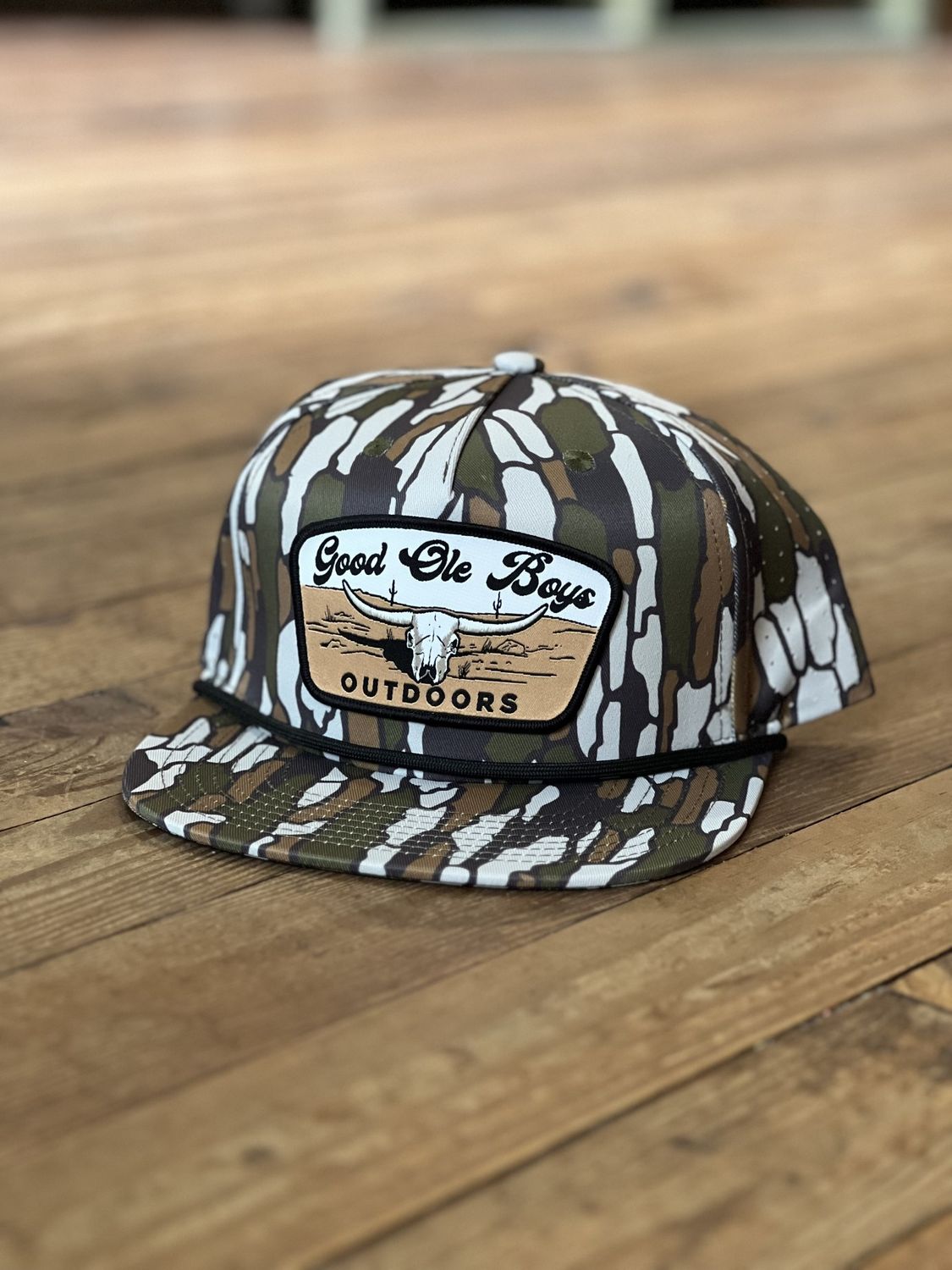 Good Ole Boys Cattle Skull Patch Hat Tree Camo