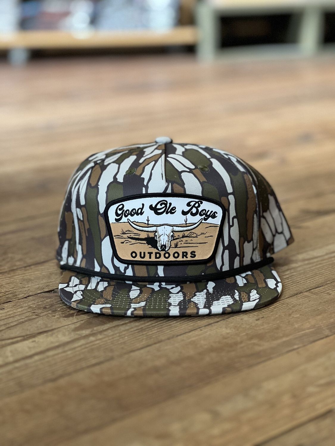 Good Ole Boys Cattle Skull Patch Hat Tree Camo