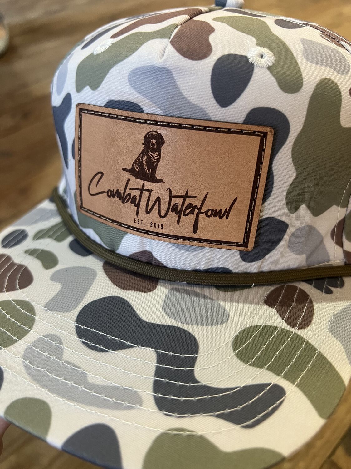 Combat Waterfowl Goat Rope Hat Olds Cool Brackish Lab Patch