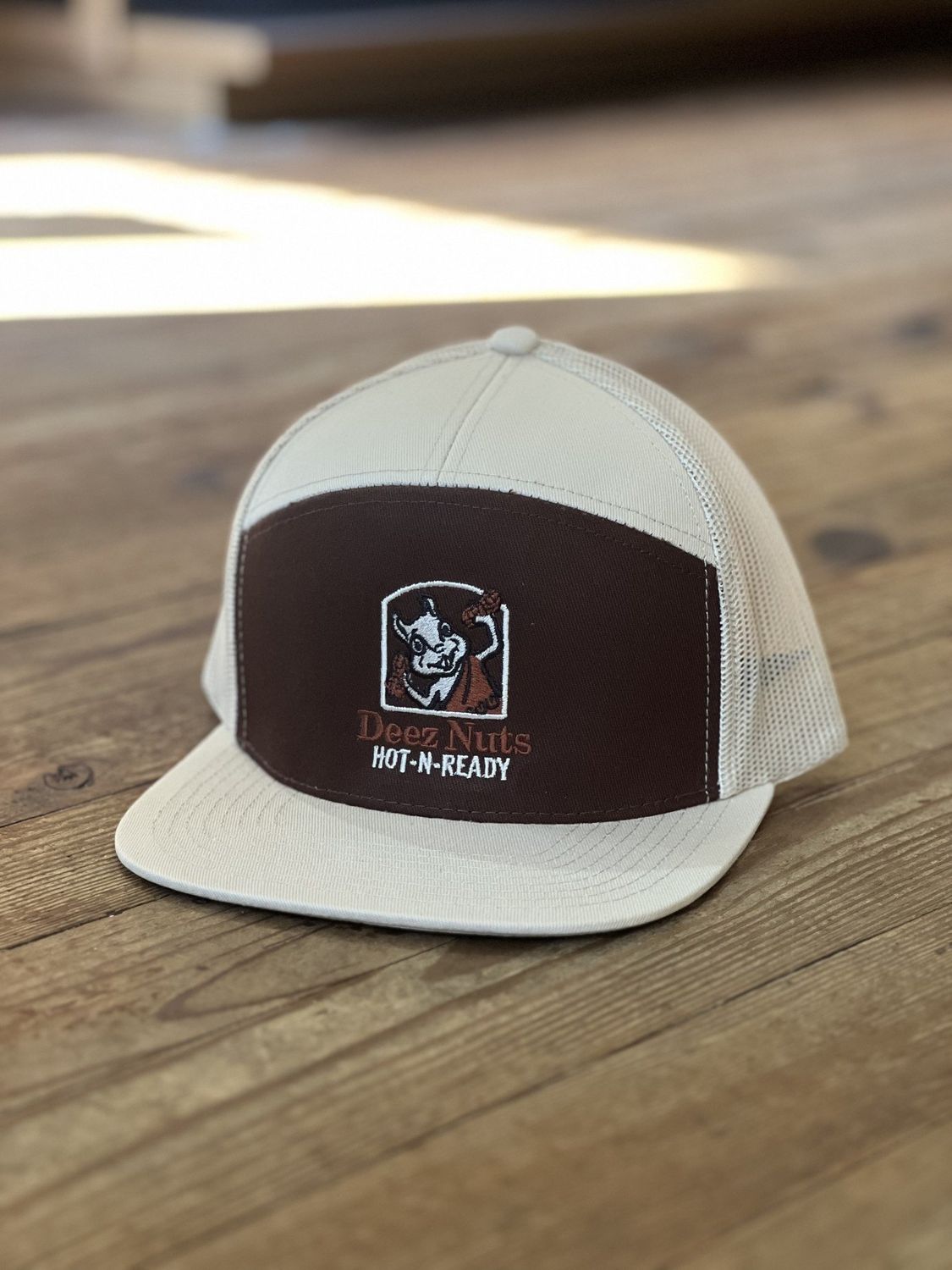 7 Panel Deez Nuts Hat Tan/Brown/Tan