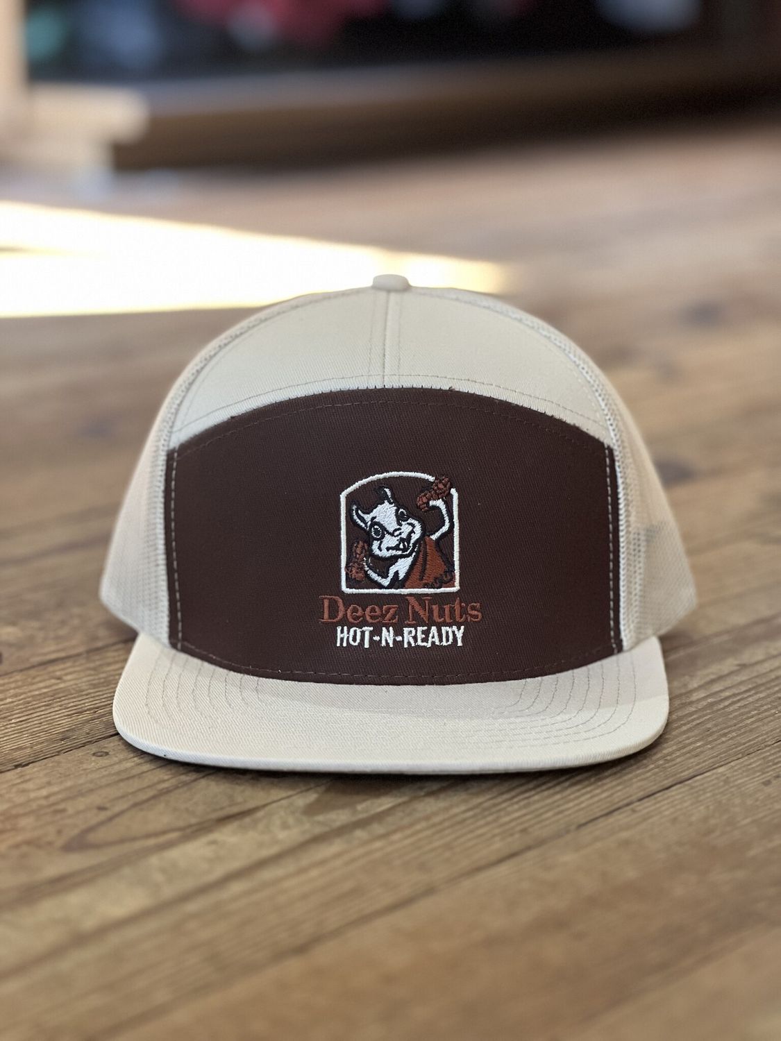 7 Panel Deez Nuts Hat Tan/Brown/Tan