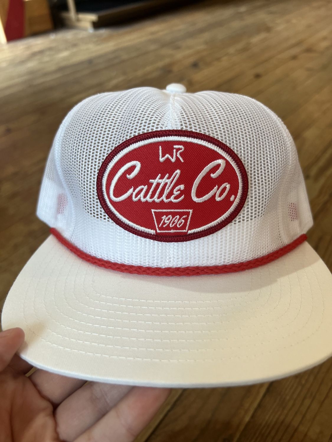 WB Cattle Co Mesh White Hat