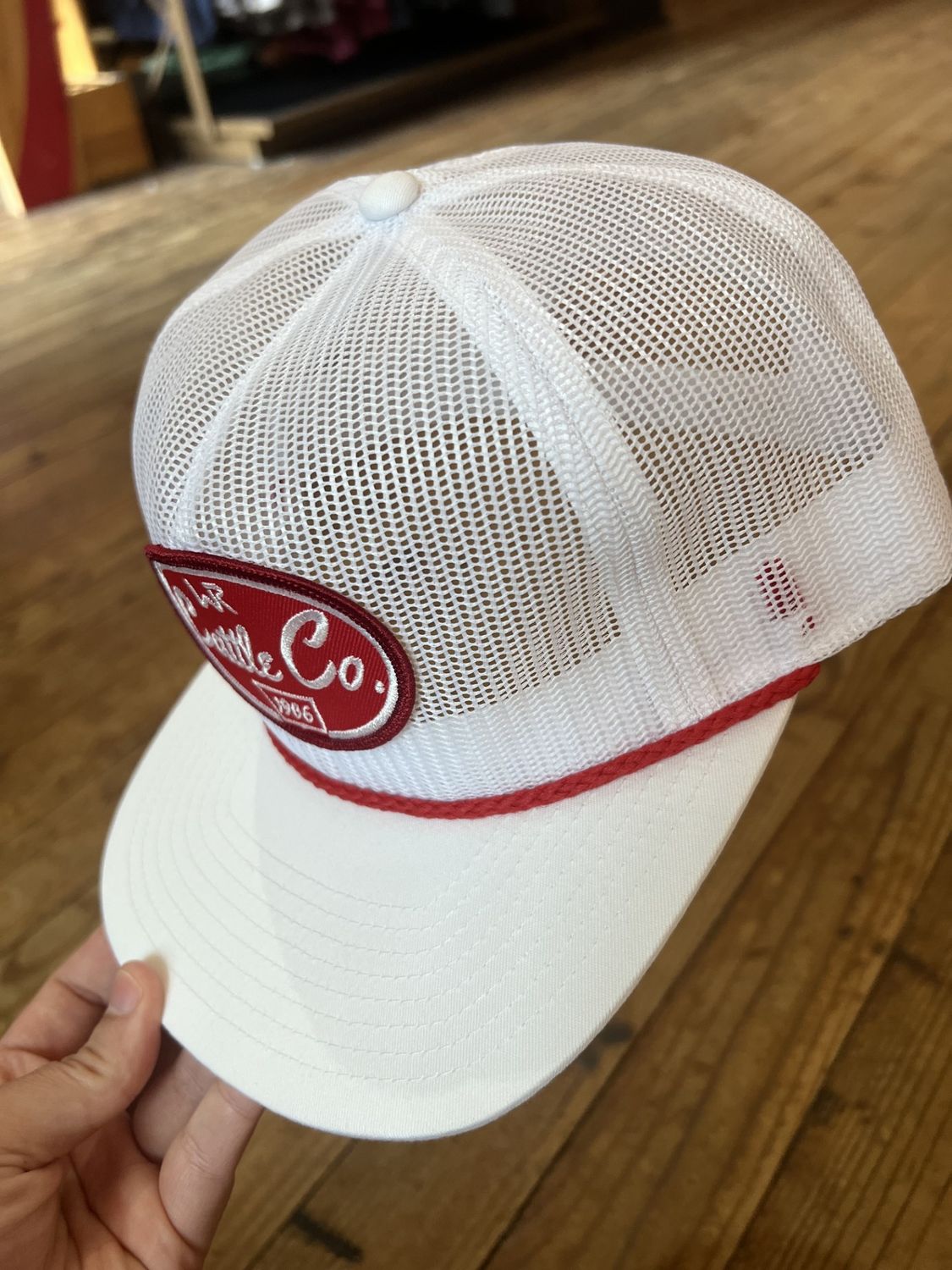 WB Cattle Co Mesh White Hat