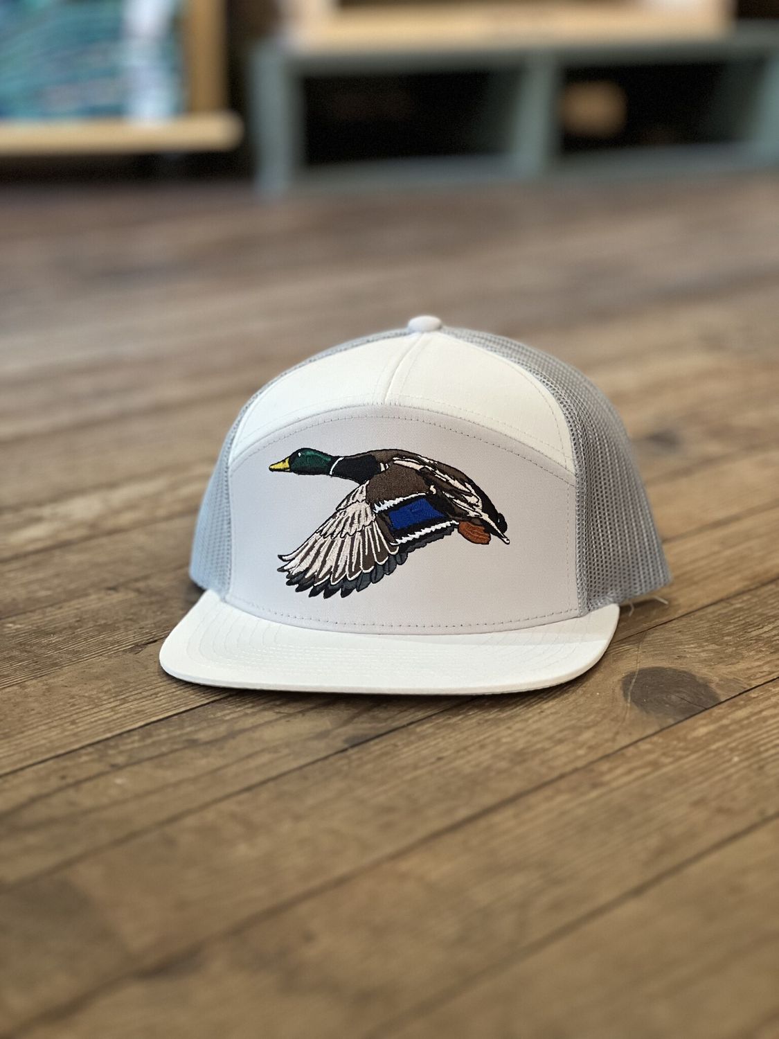 Local Boy Mr Mallard 7 Panel Hat White/Fog