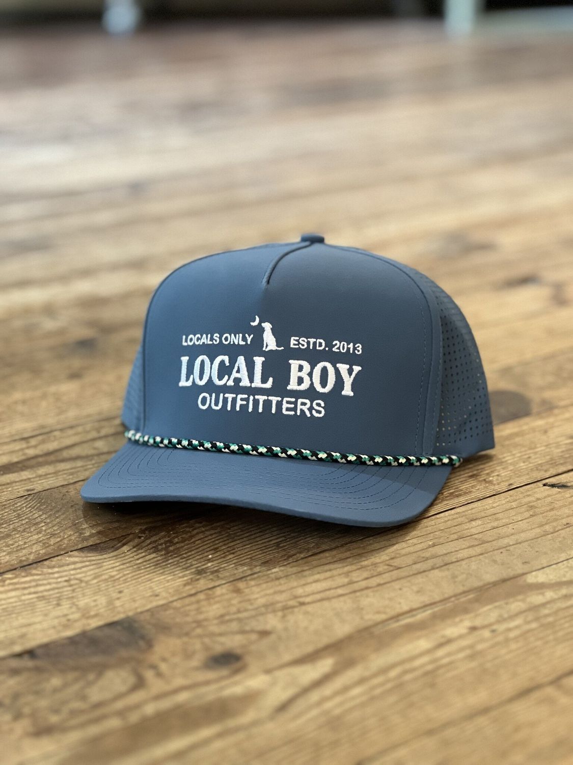 Local Boy Simple Text Performance Rope Hat Slate