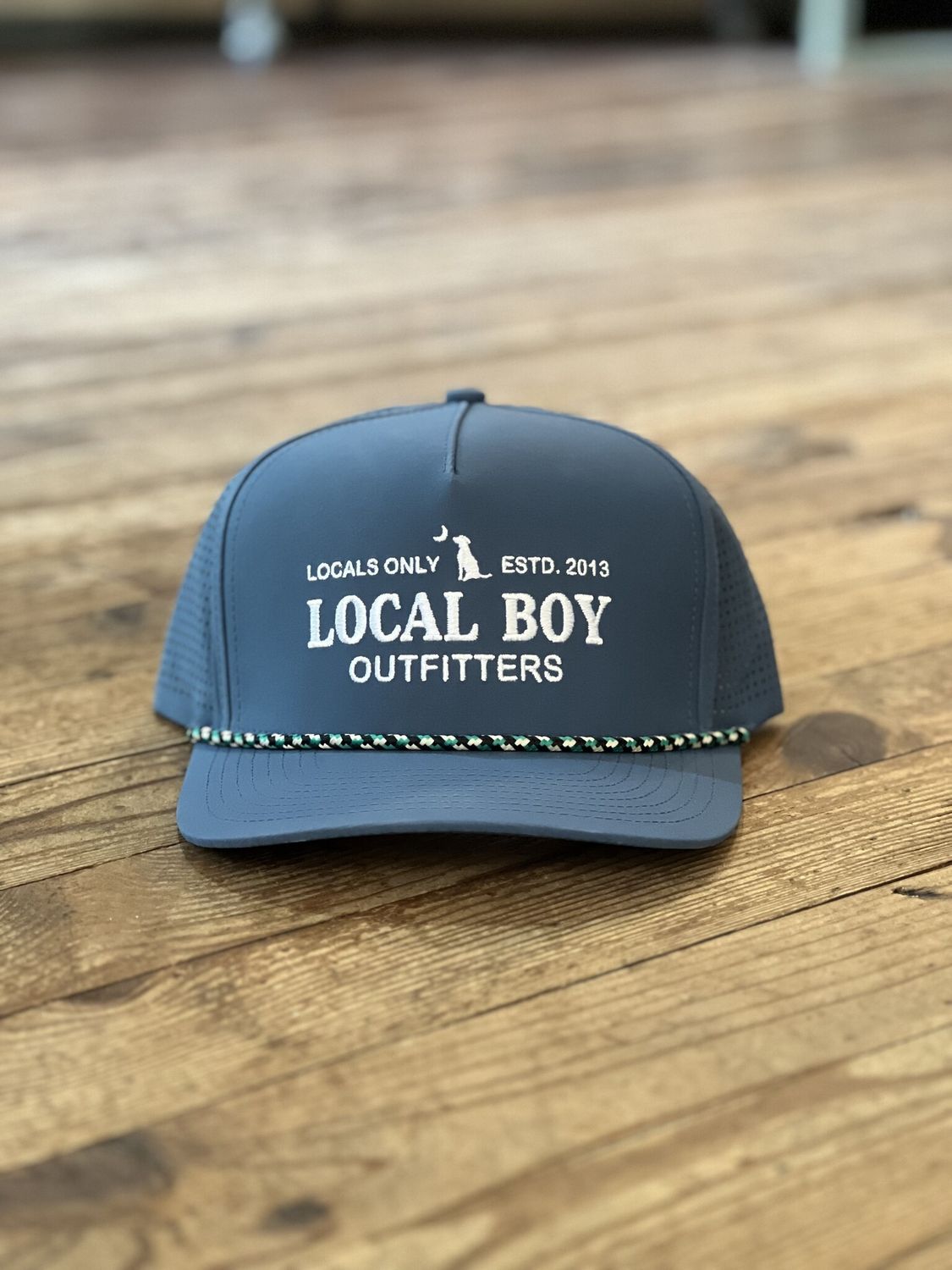 Local Boy Simple Text Performance Rope Hat Slate
