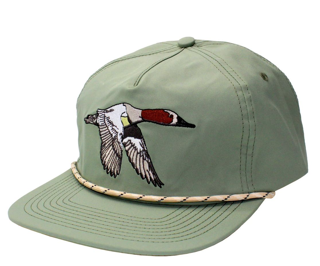 Local Boy Canvas Back Flat Brim Hat Olive