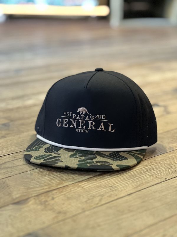 PGS Black Old School Camo Bill Rope Hat