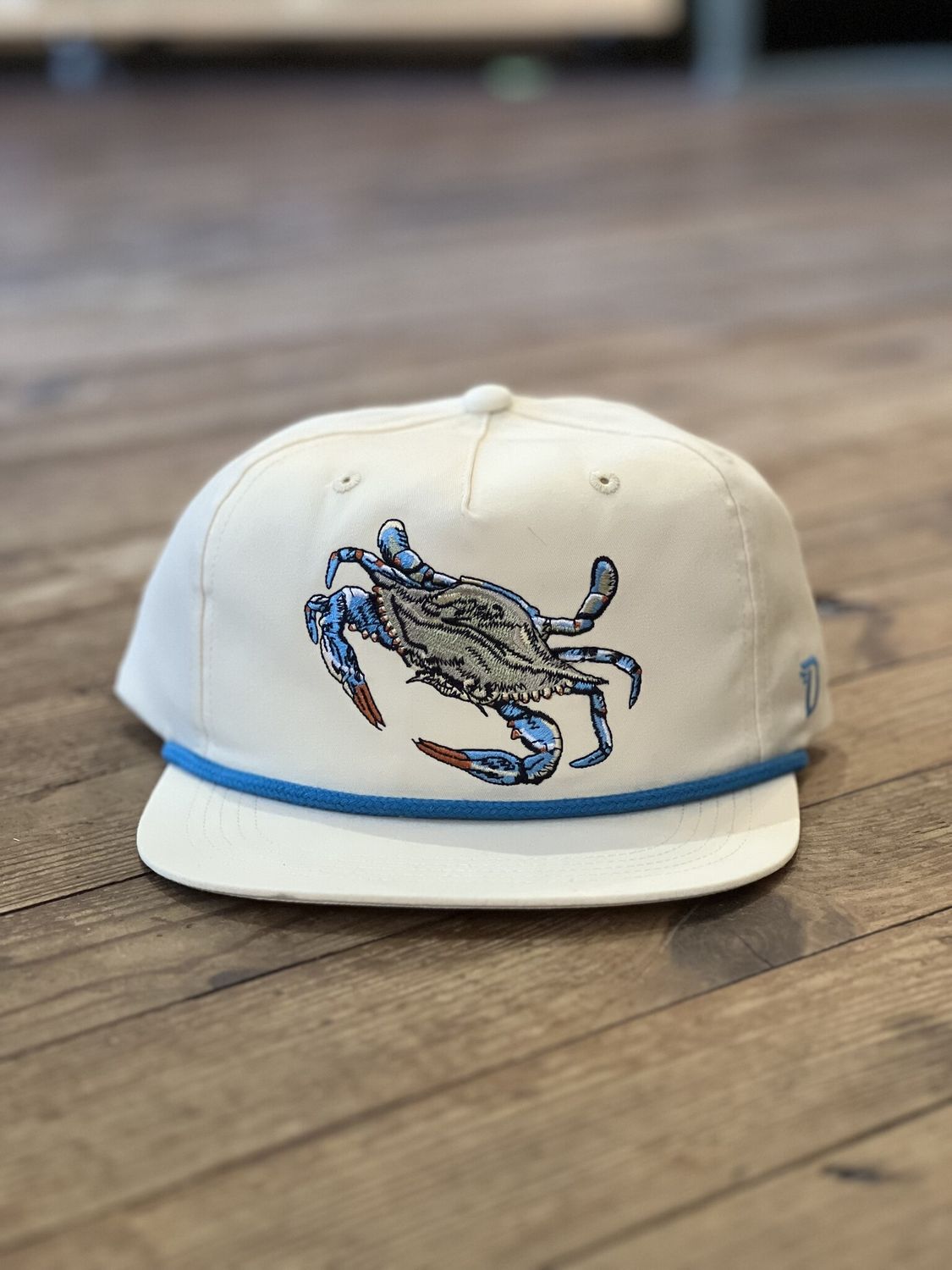 Duck Camp Blue Crab Hat Ivory