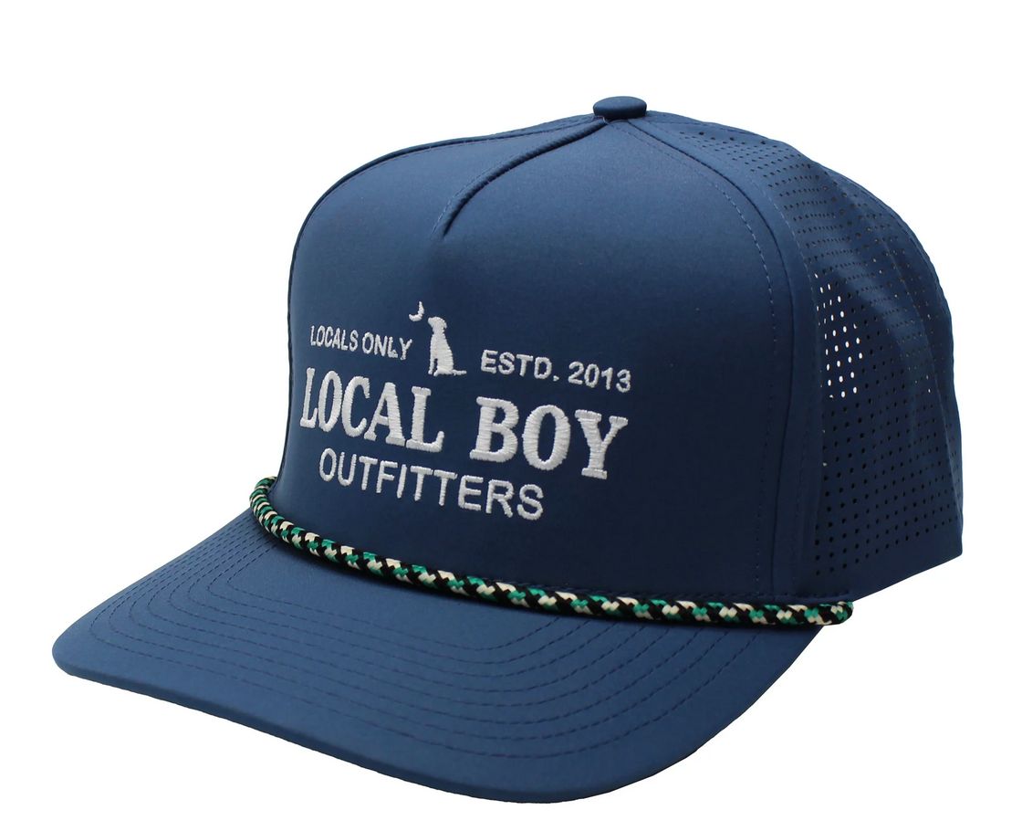 Local Boy Youth Simple Text Performance Rope Hat Slate