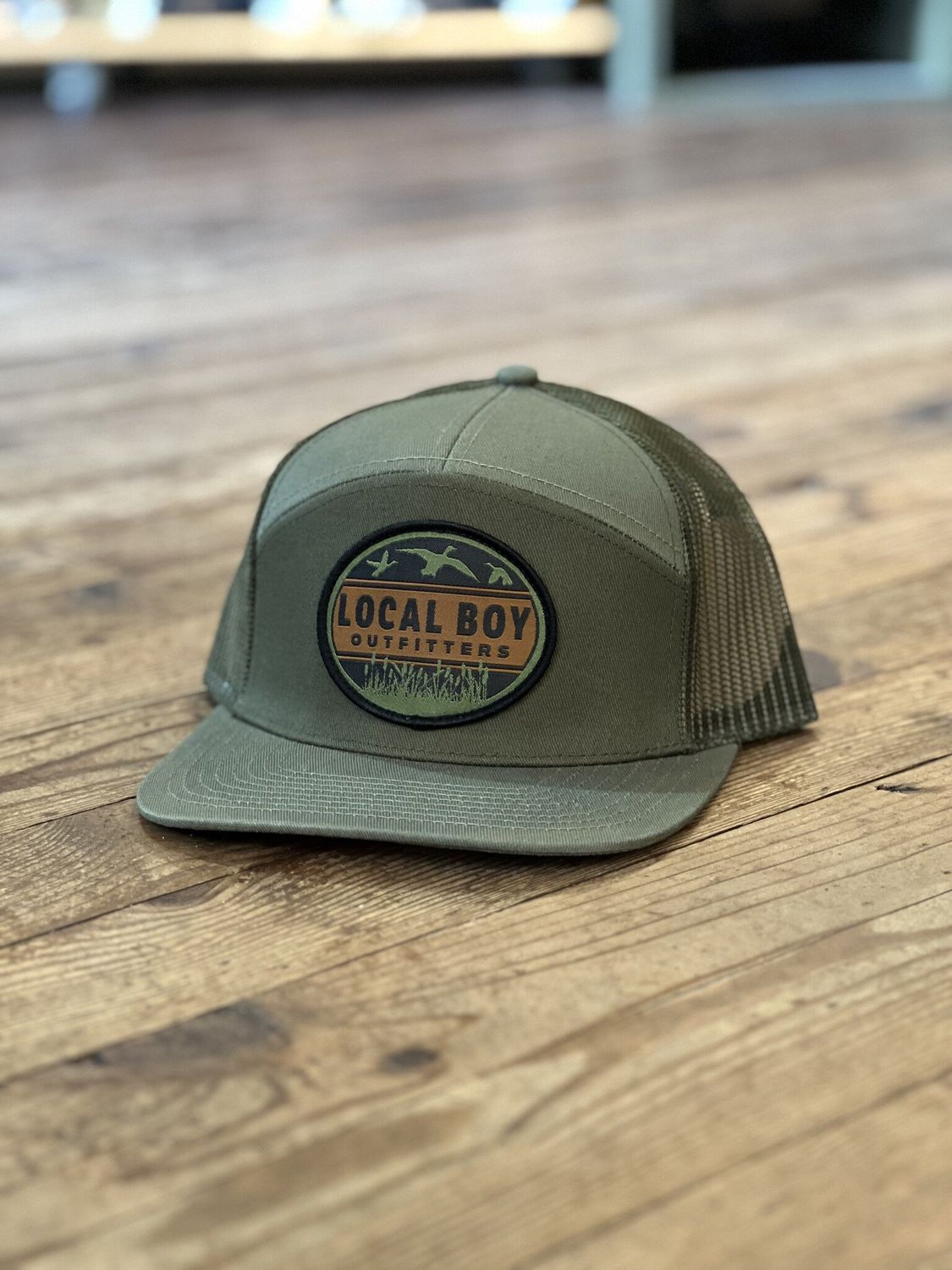 Local Boy Duck Badge 7 Panel Hat Dark Green/Green