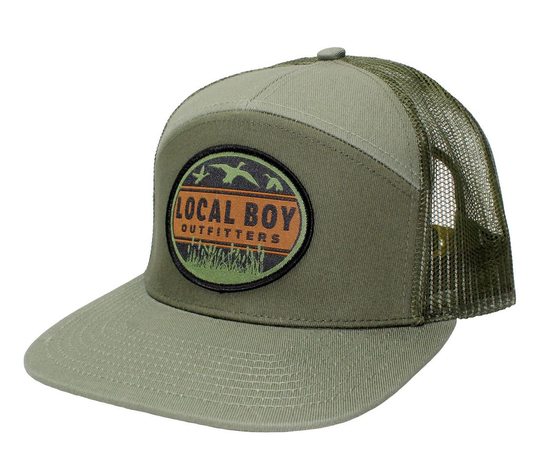 Local Boy Duck Badge 7 Panel Hat Dark Green/Green