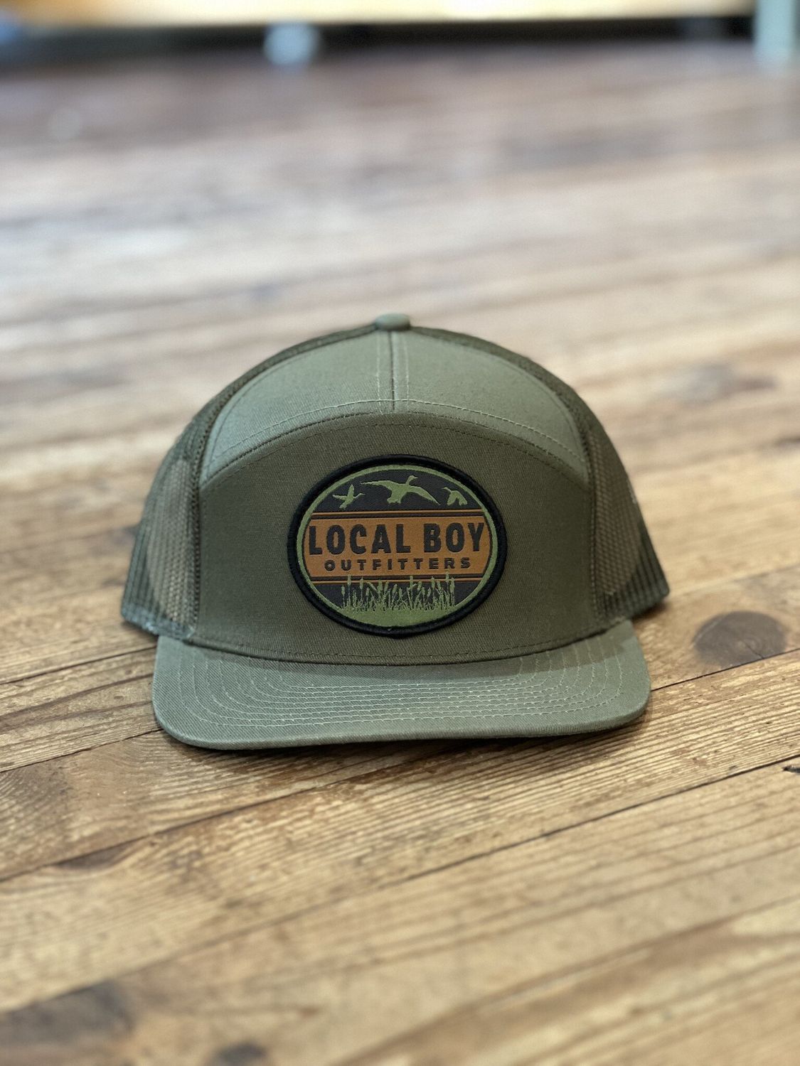 Local Boy Duck Badge 7 Panel Hat Dark Green/Green