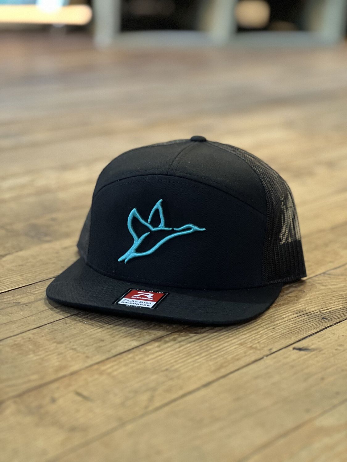 Combat Waterfowl 7 Panel Black Hat Seafoam Icon