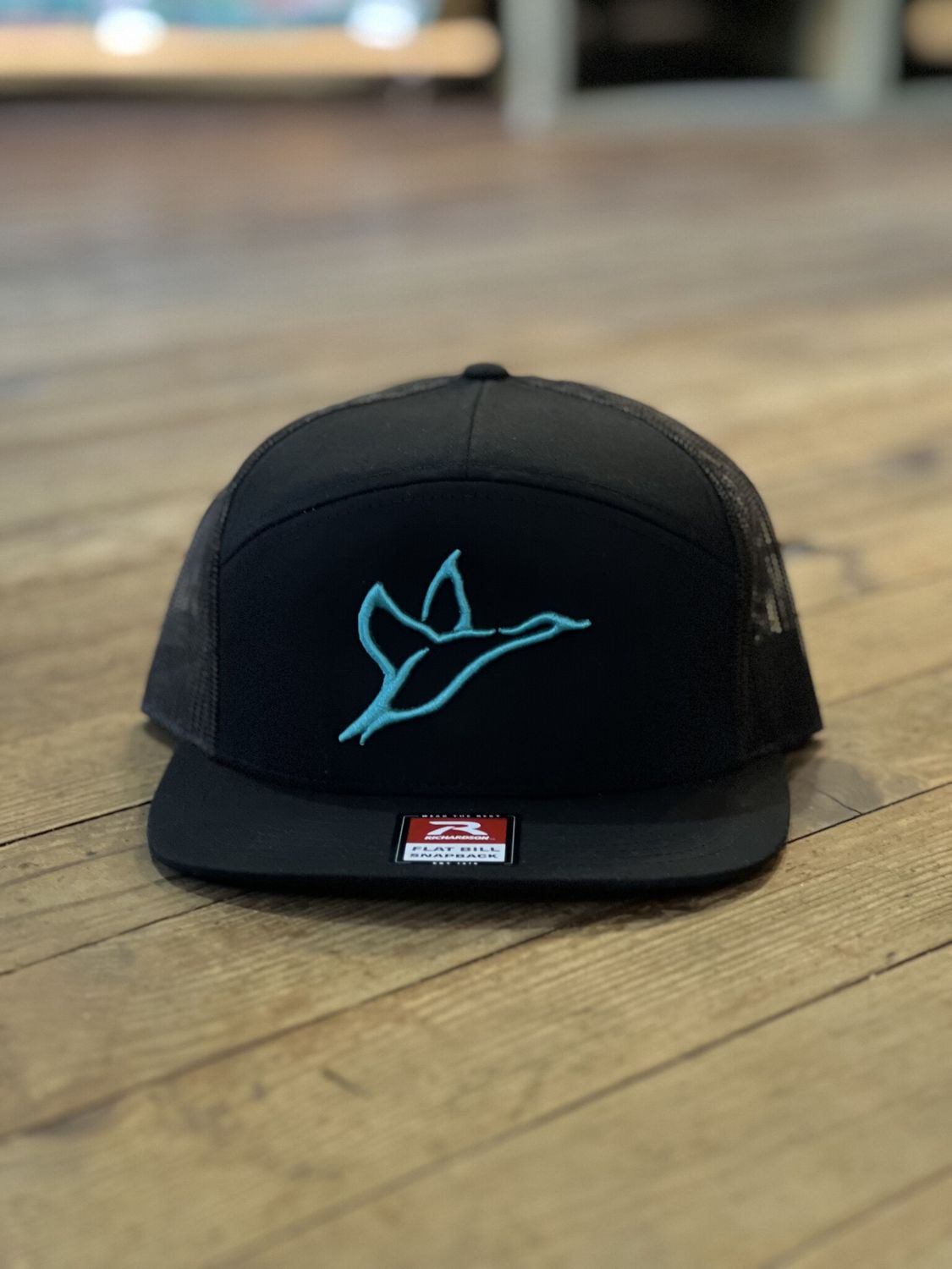 Combat Waterfowl 7 Panel Black Hat Seafoam Icon