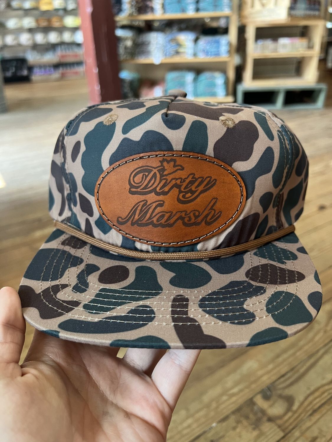 DM Classic Leather Patch Hat Delta