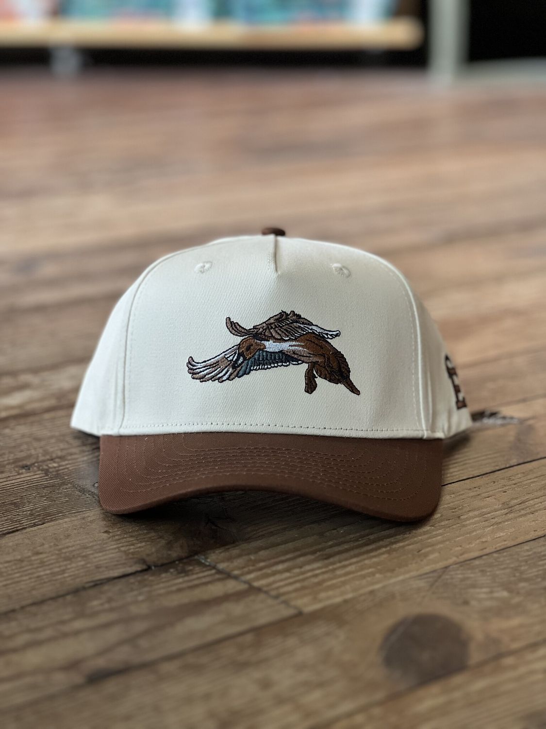 Cream/Brown Pintail Trucker Hat