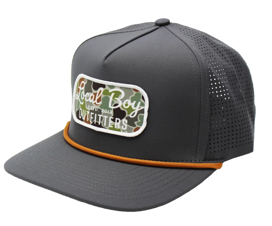 Local Boy Retro Patch FC Performance Rope Hat Charcoal