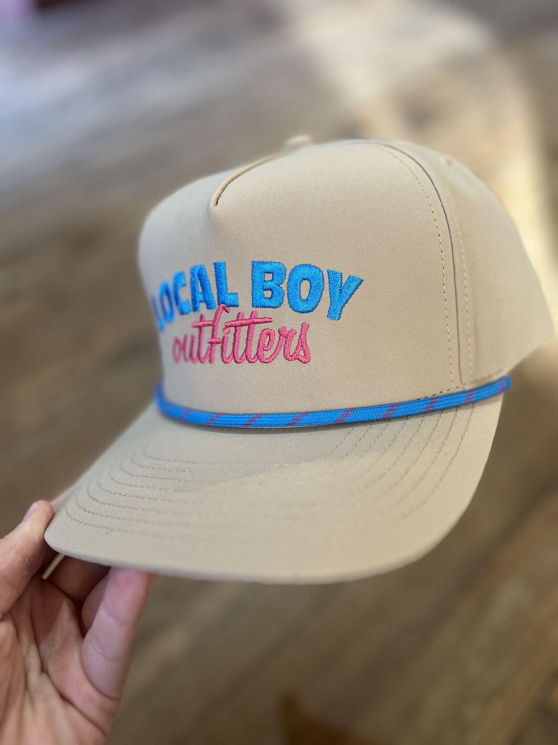 Local Boy Spring Break Rope Hat Khaki