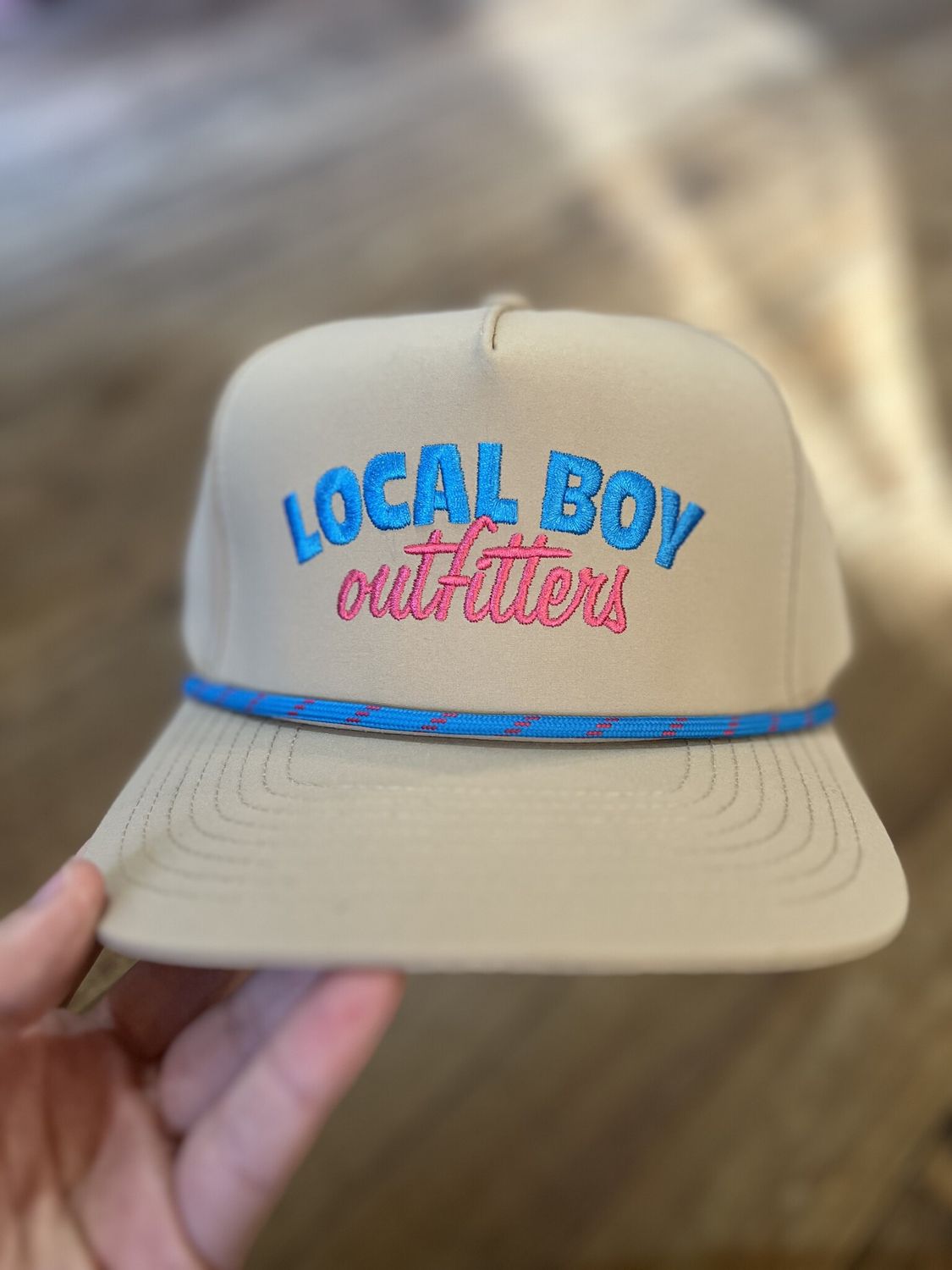 Local Boy Spring Break Rope Hat Khaki