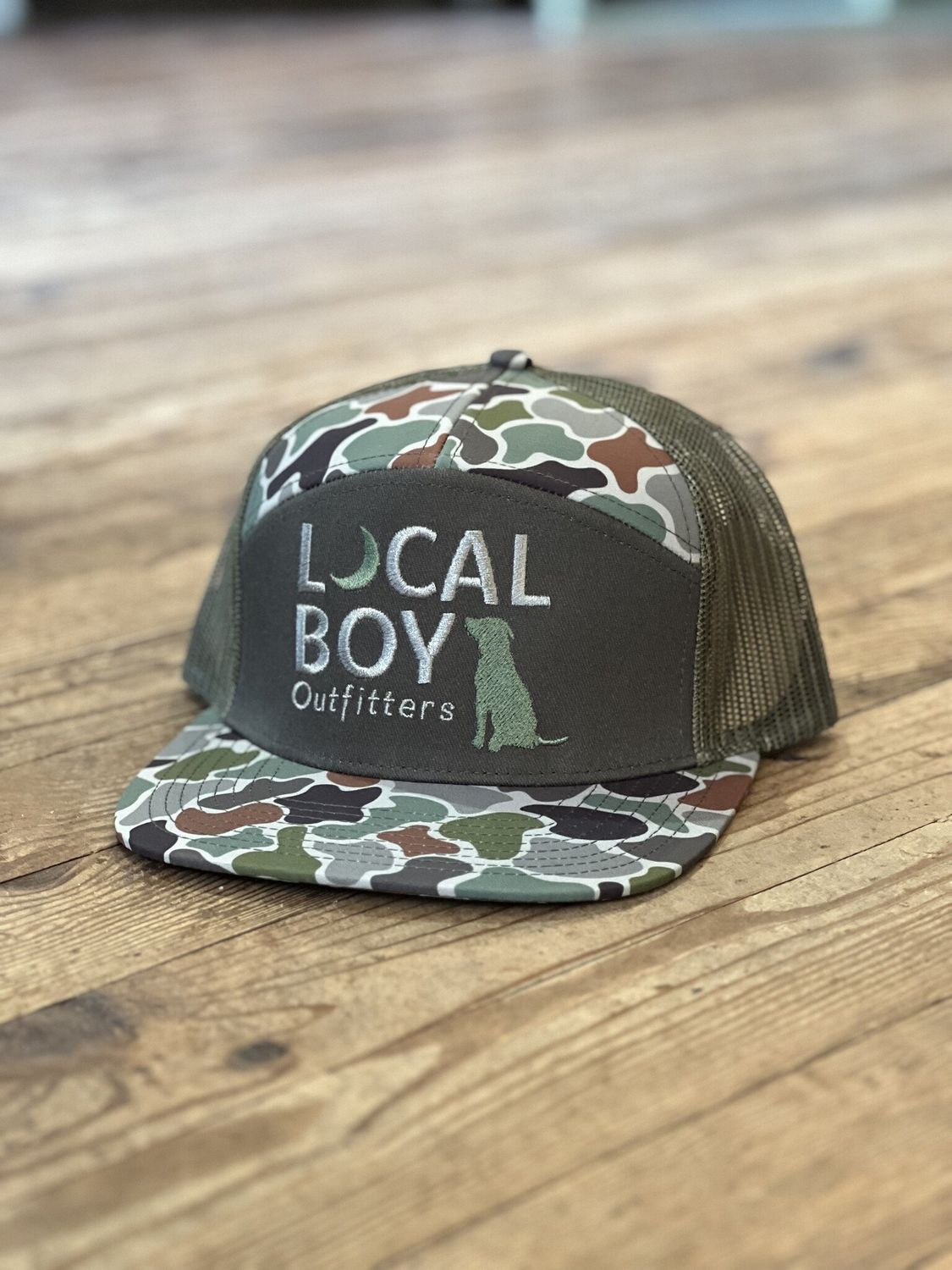 Local Boy Local Moon 7 Panel Hat Forest Camo