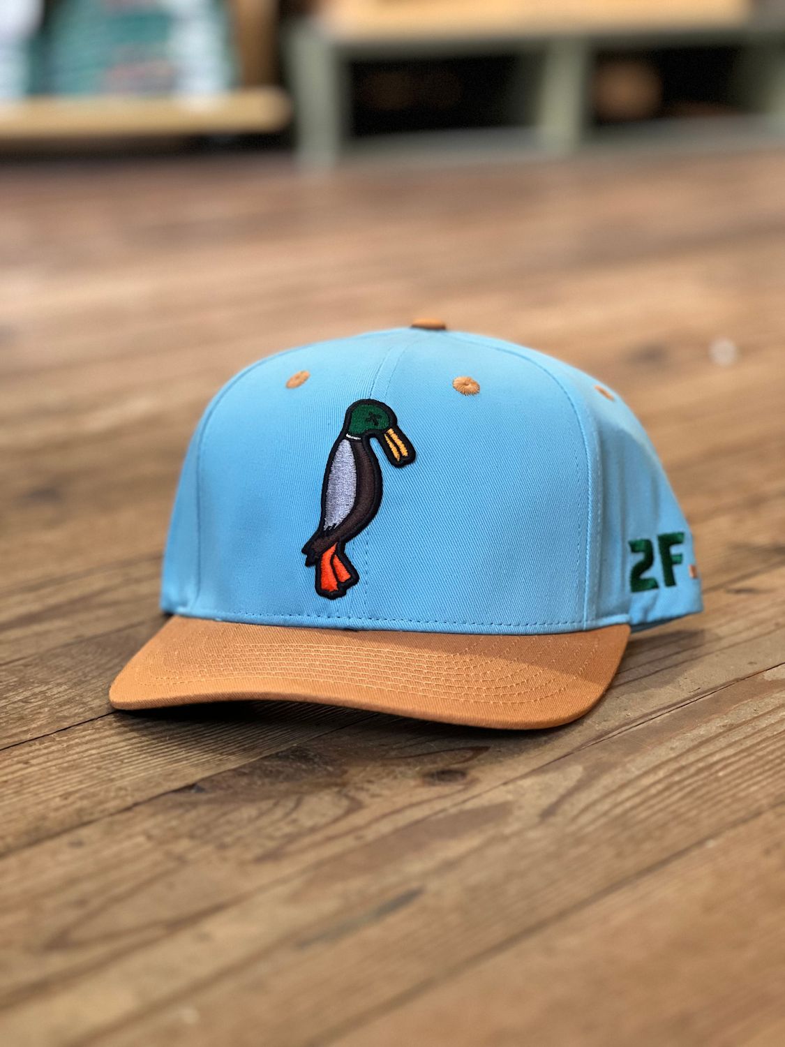 24.7Hunt Tan/Baby Blue Duck Snapback Hat