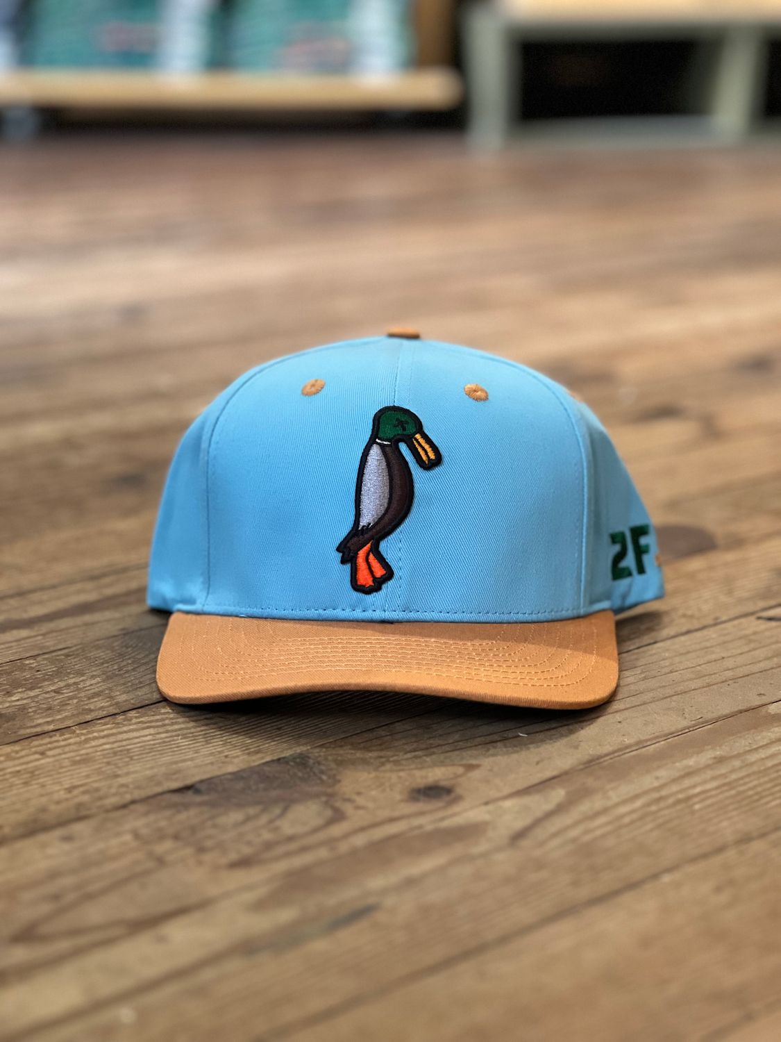 24.7Hunt Tan/Baby Blue Duck Snapback Hat