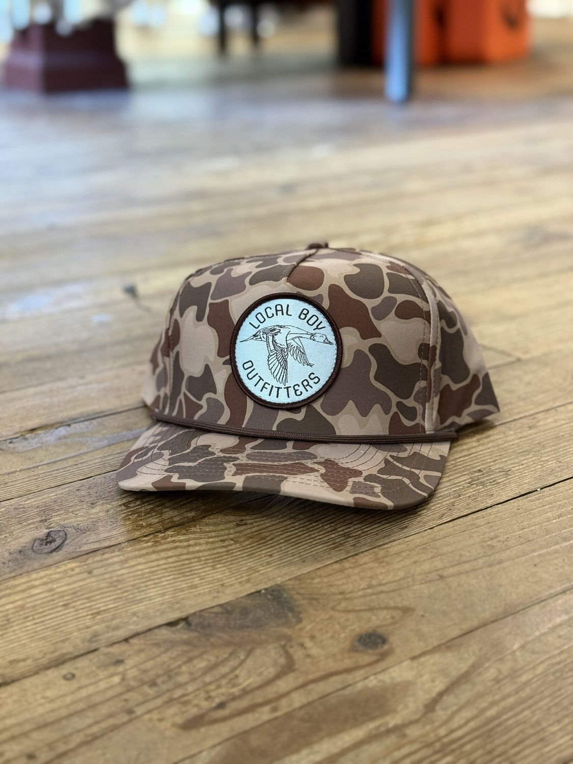 Local Boy Pintail Patch High Crown Rope Hat Brown Localflage