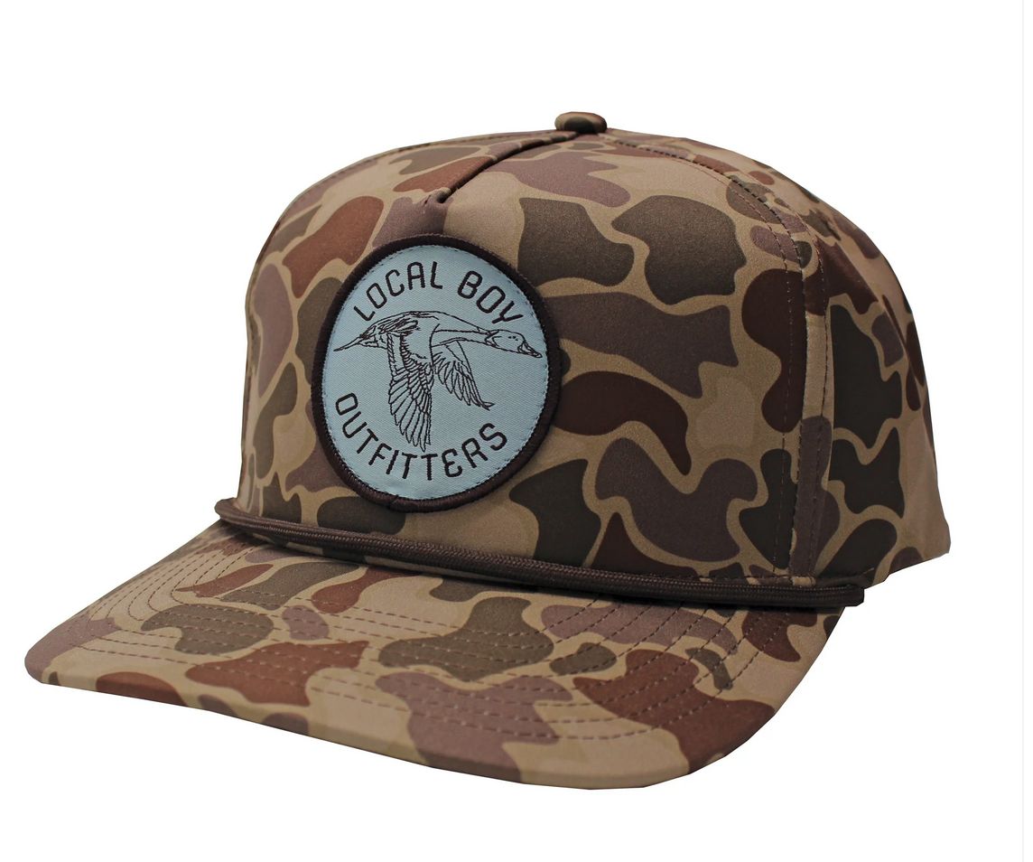 Local Boy Pintail Patch High Crown Rope Hat Brown Localflage