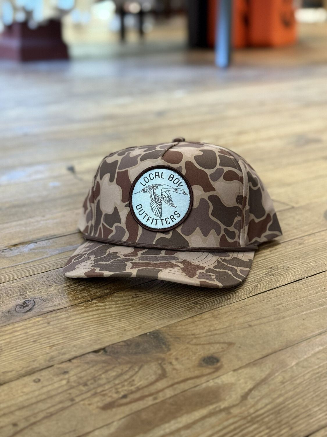 Local Boy Pintail Patch High Crown Rope Hat Brown Localflage