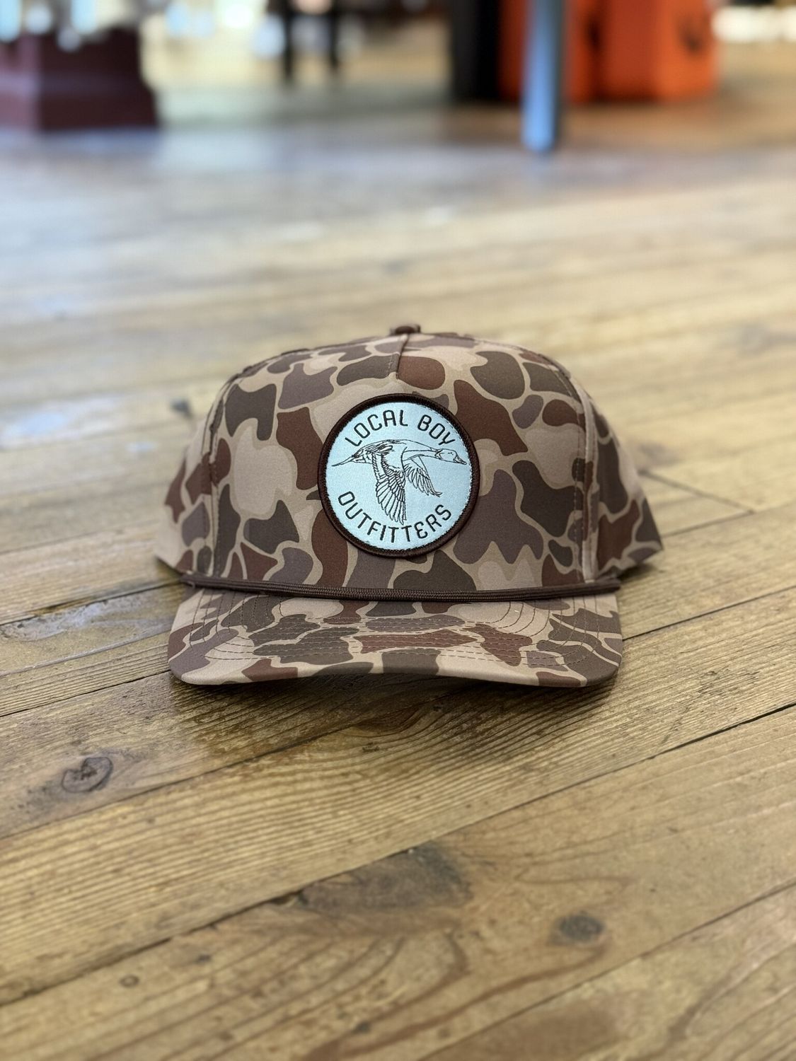 Local Boy Pintail Patch High Crown Rope Hat Brown Localflage