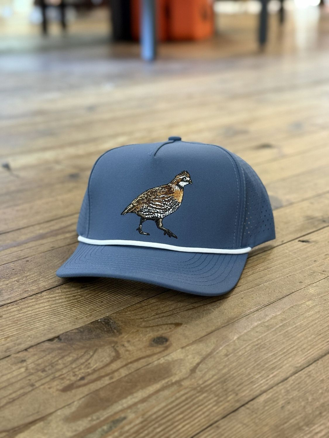 Local Boy Quail Perforated Rope Hat Sailor Blue