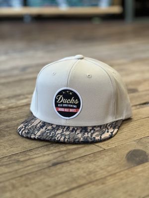 GOB Ducks Real Good Hunt Woven Patch Hat Beige/Bottomland