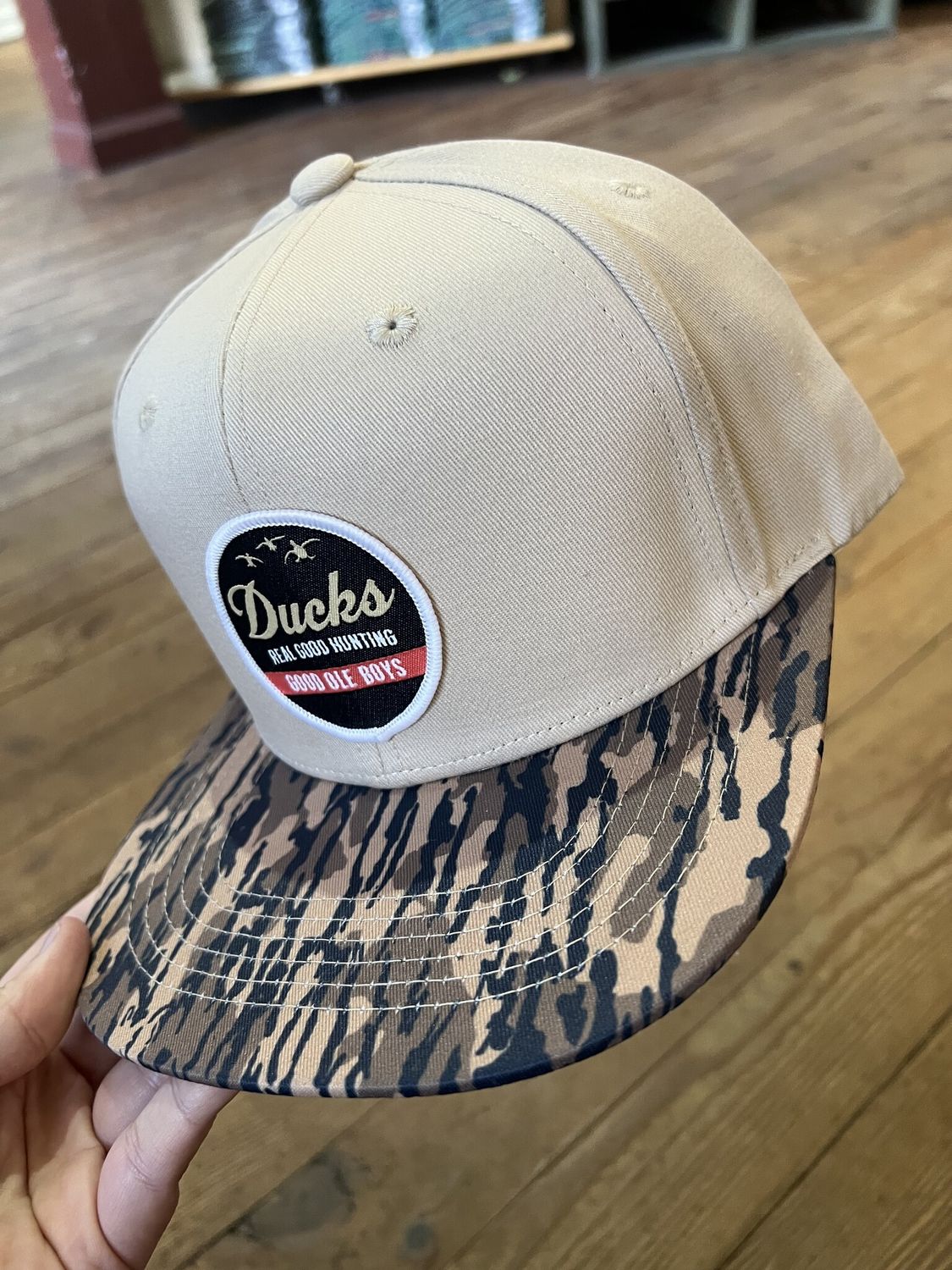 GOB Ducks Real Good Hunt Woven Patch Hat Beige/Bottomland