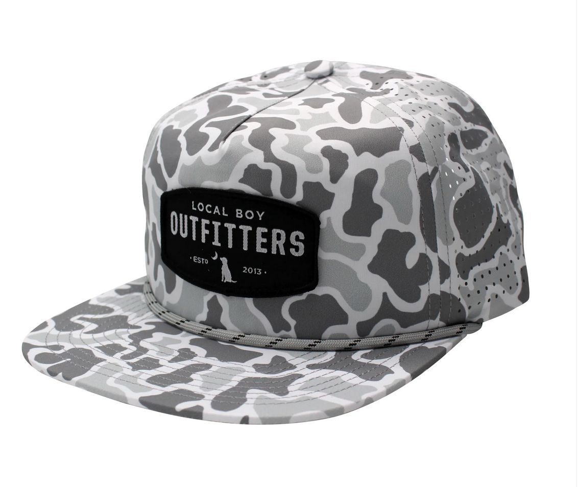 Local Boy Woven Patch Perforated LP Rope Hat White Localflage