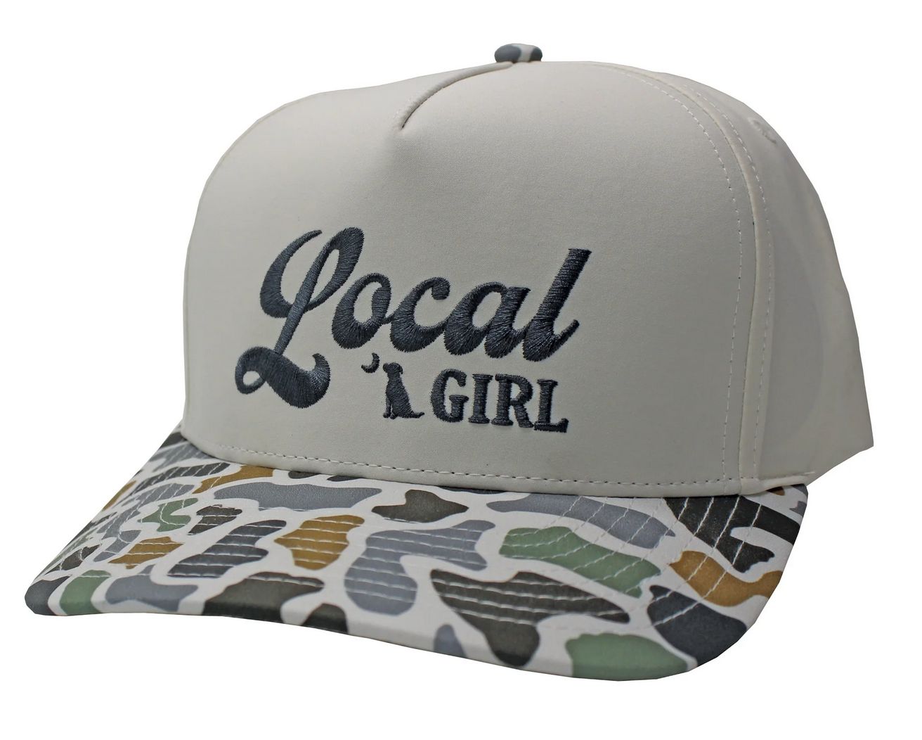 Local Girl Retro Script Rope Hat Stone Localflage Bluff
