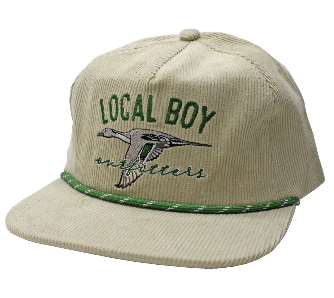 Local Boy Youth Lucky Duck Corduroy Hat Light Khaki
