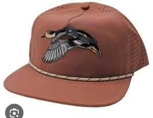 Local Boy Gadwall Perforated Flat Brim Hat Brick